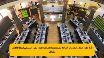 3.9 مليار جنيه.. الخدمات المالية تكتسح تداولات البورصة | تطور جديد في القطاع الأكثر نشاطًا